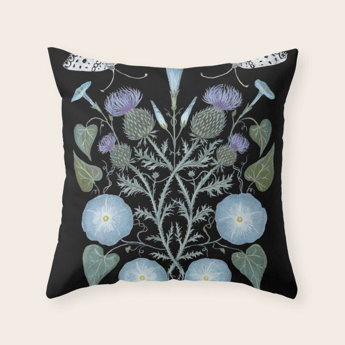 Morning Glory and Thistle Throw Pillow Gallery Image 6