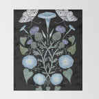 Morning Glory and Thistle Throw Blanket Gallery Image 2