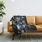 Morning Glory and Thistle Throw Blanket Gallery Image 1