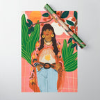 Hippie Girl Wrapping Paper Gallery Image 1