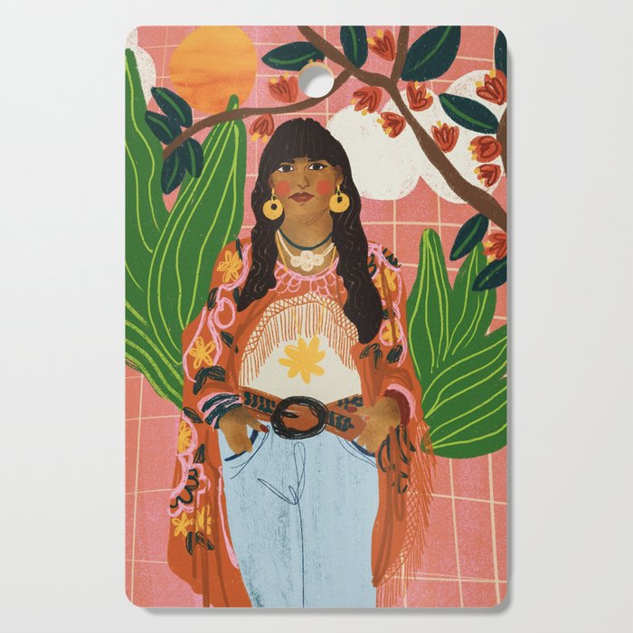Hippie Girl Cutting Board Gallery Image 1