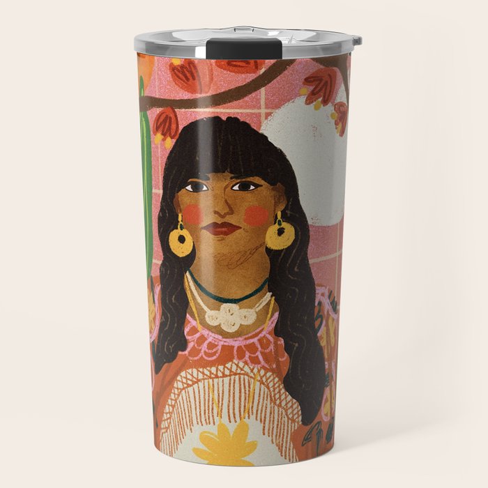 Hippie Girl Travel Mug Gallery Image 1