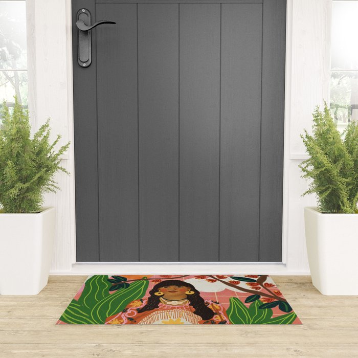 Hippie Girl Welcome Mat Gallery Image 3