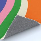 Fun Bold Colorful Retro Curves Abstract Rug Gallery Image 4