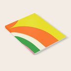 Fun Bold Colorful Retro Curves Abstract Notebook Gallery Image 2
