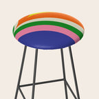 Fun Bold Colorful Retro Curves Abstract Stool Gallery Image 2