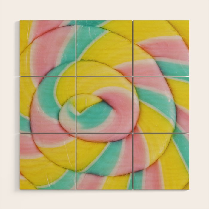 Rainbow Lollipop Wood Wall Art Gallery Image 1