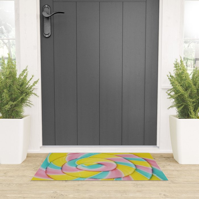 Rainbow Lollipop Welcome Mat Gallery Image 3