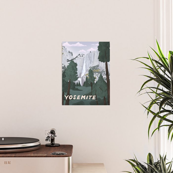 Yosemite National Park, Yosemite Falls, Waterfall, California Parks Poster Gallery Image 2