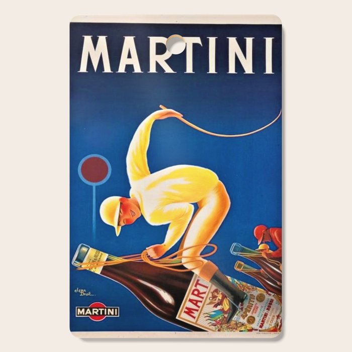 Vintage Martini and Rossi Sparkling Wine Vermouth Advertisement Poster Cutting Board Gallery Image 1