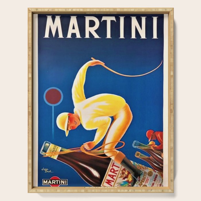 Vintage Martini and Rossi Sparkling Wine Vermouth Advertisement Poster Serving Tray Gallery Image 1