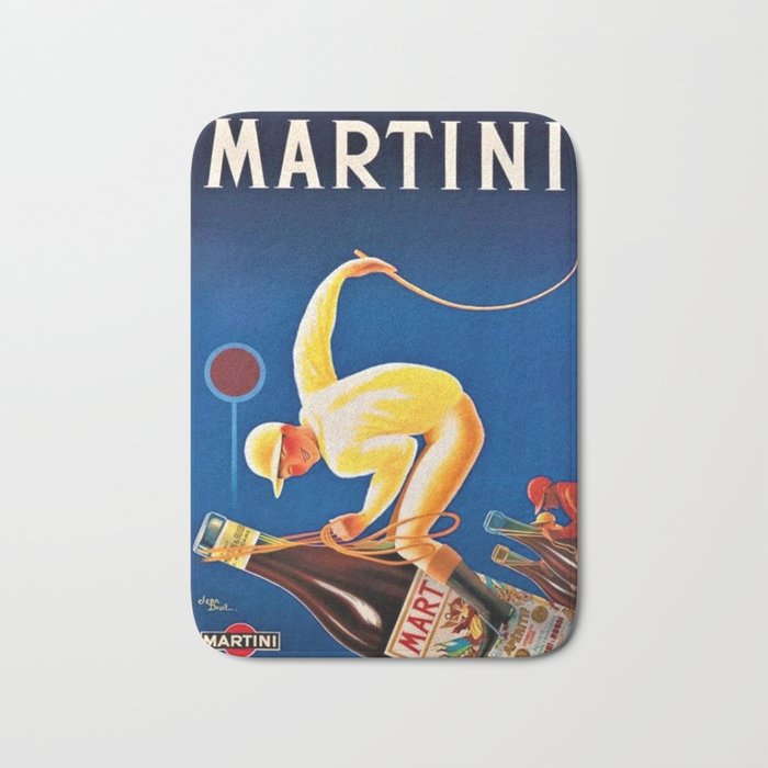 Vintage Martini and Rossi Sparkling Wine Vermouth Advertisement Poster Bath Mat Gallery Image 1