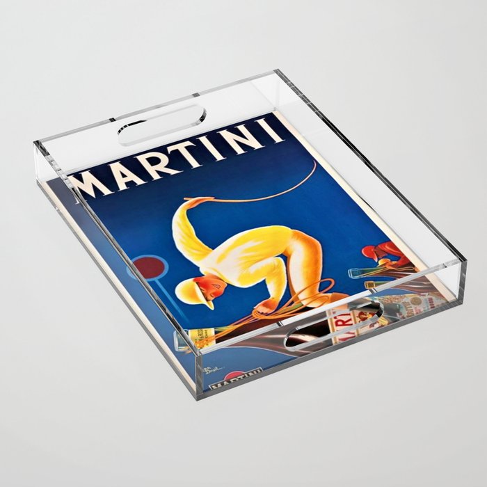 Vintage Martini and Rossi Sparkling Wine Vermouth Advertisement Poster Acrylic Tray Gallery Image 1