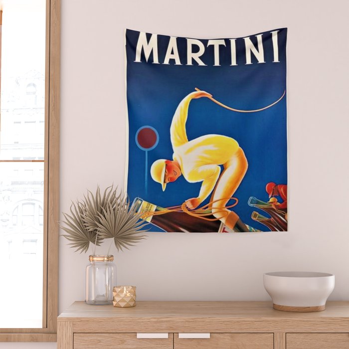 Vintage Martini and Rossi Sparkling Wine Vermouth Advertisement Poster Wall Tapestry Gallery Image 2