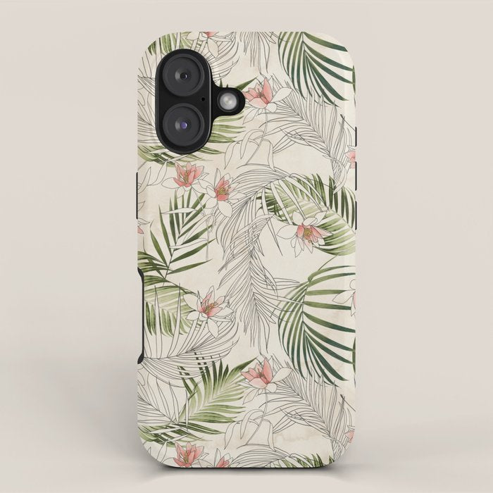 Tropical Palms Outline iPhone Case Gallery Image 1