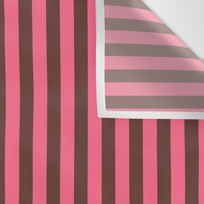 Narrow Stripes Vertical Pattern in Pink and Brown Wall Tapestry Gallery Image 3
