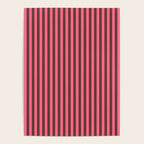 Narrow Stripes Vertical Pattern in Pink and Brown Poster Gallery Image 4