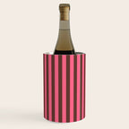 Narrow Stripes Vertical Pattern in Pink and Brown Wine Chiller Gallery Image 1