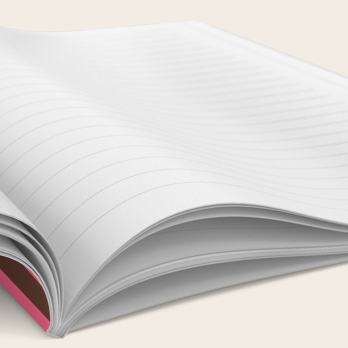 Narrow Stripes Vertical Pattern in Pink and Brown Notebook Gallery Image 2