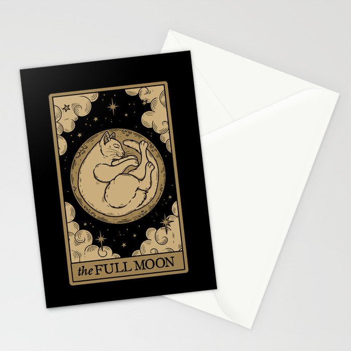 The Full Moon - Dark Background Stationery Card Gallery Image 2