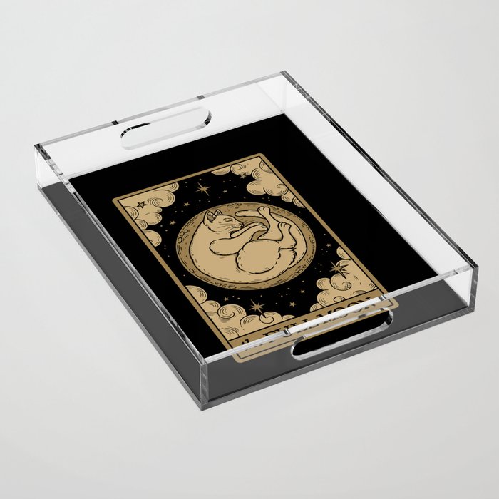 The Full Moon - Dark Background Acrylic Tray Gallery Image 1