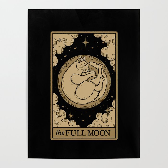 The Full Moon - Dark Background Poster Gallery Image 4