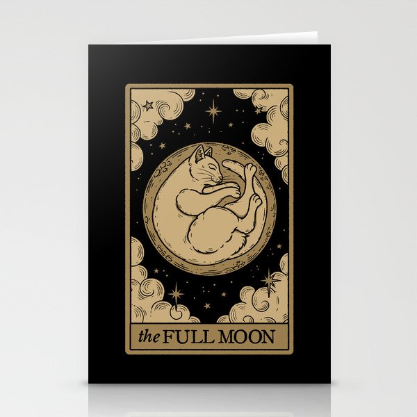 The Full Moon - Dark Background Stationery Card Gallery Image 2