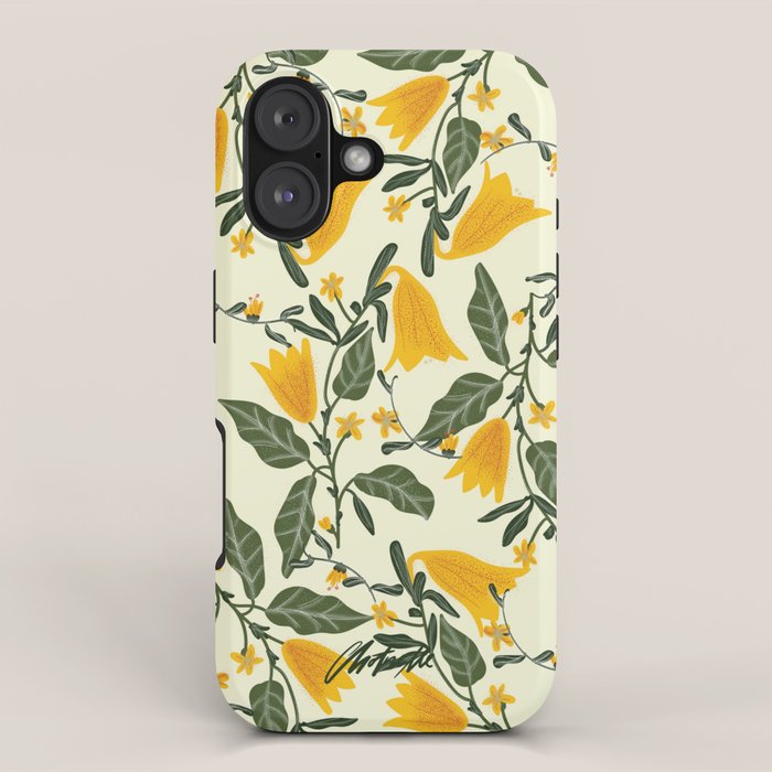 Yellow Bright Flower Pattern iPhone Case Gallery Image 1