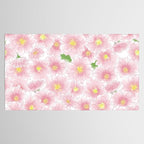 Chrysanthemum Watercolor  Tablecloth Gallery Image 2