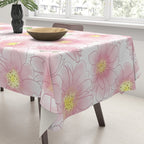 Chrysanthemum Watercolor  Tablecloth Gallery Image 3