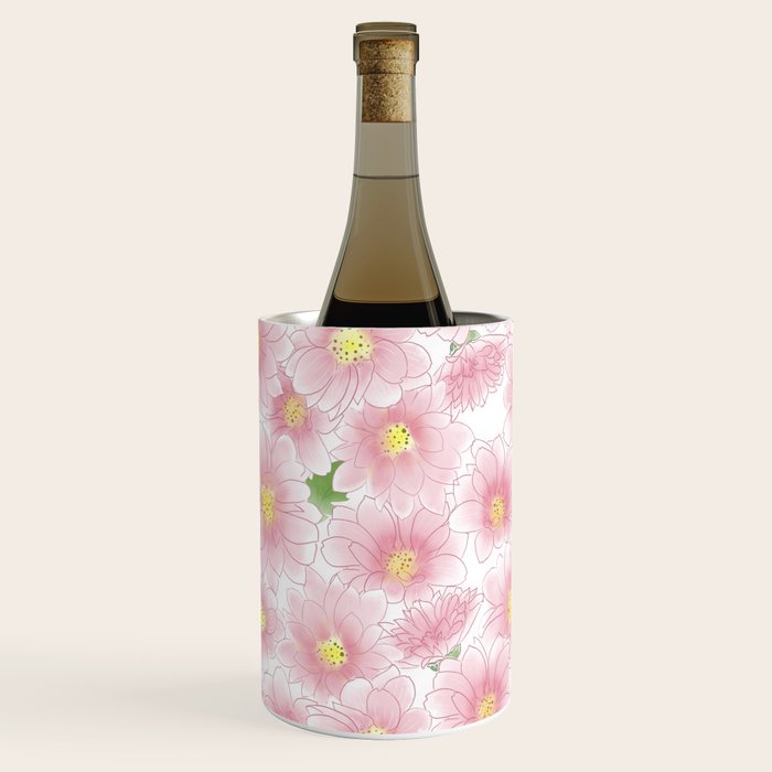 Chrysanthemum Watercolor  Wine Chiller Gallery Image 3