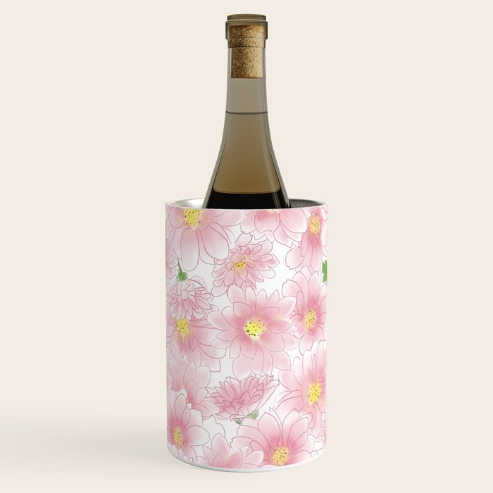Chrysanthemum Watercolor  Wine Chiller Gallery Image 2