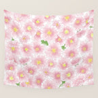 Chrysanthemum Watercolor  Wall Tapestry Gallery Image 4