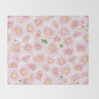 Chrysanthemum Watercolor  Throw Blanket Gallery Image 2