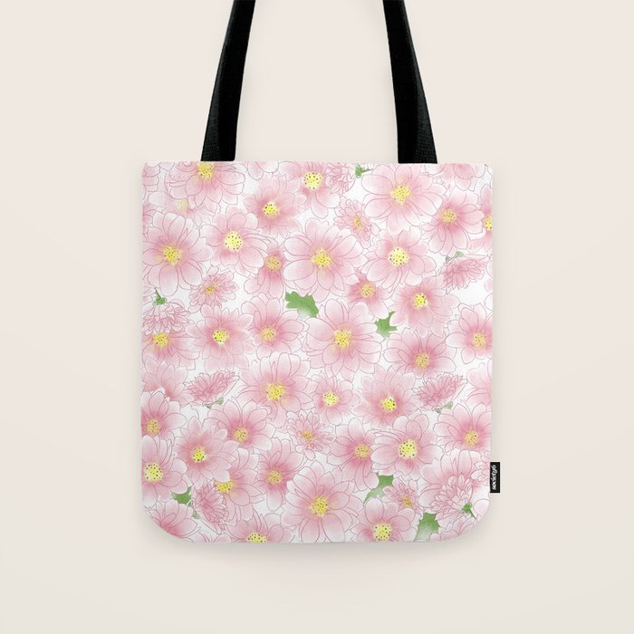 Chrysanthemum Watercolor  Tote Bag Gallery Image 1
