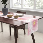 Chrysanthemum Watercolor  Table Runner Gallery Image 2