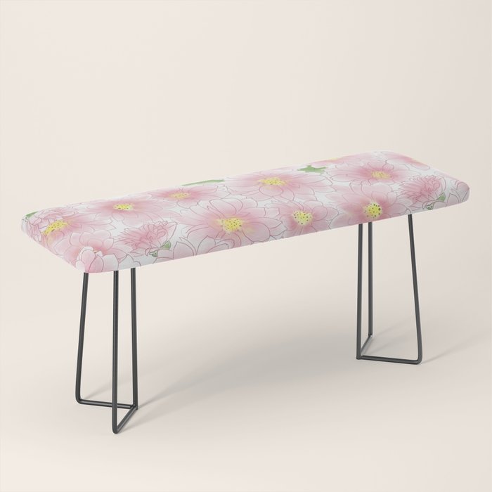 Chrysanthemum Watercolor  Bench Gallery Image 1