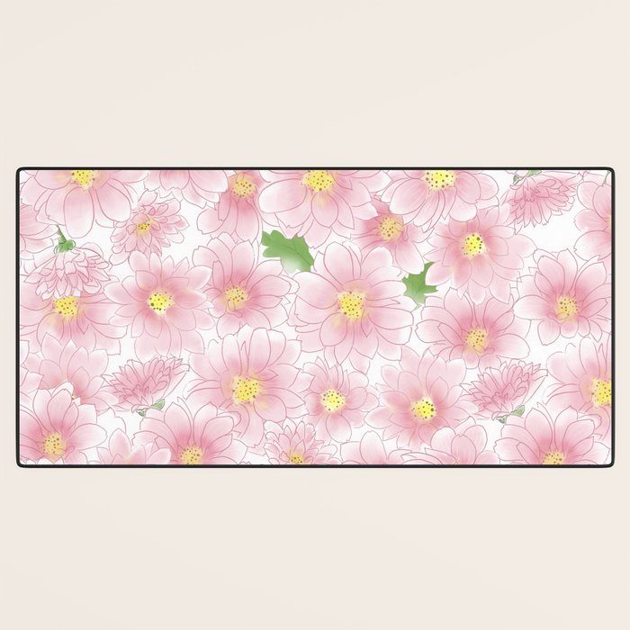Chrysanthemum Watercolor  Desk Mat Gallery Image 3