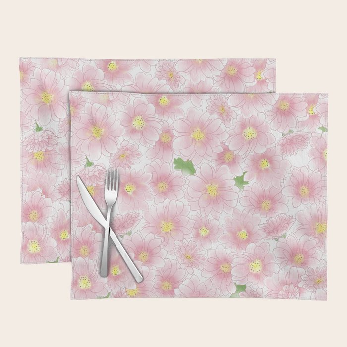 Chrysanthemum Watercolor  Placemat Gallery Image 1