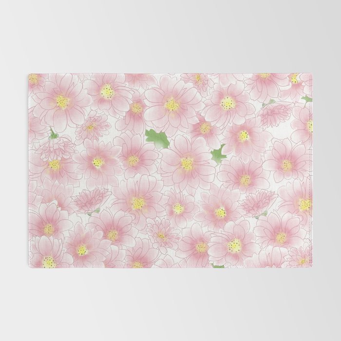 Chrysanthemum Watercolor  Rug Gallery Image 2