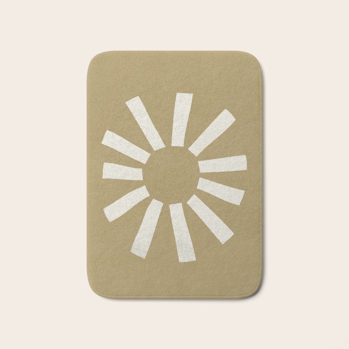 Sun Line Minimalist - Gold Beige Bath Mat Gallery Image 1