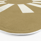 Sun Line Minimalist - Gold Beige Bath Mat Gallery Image 3