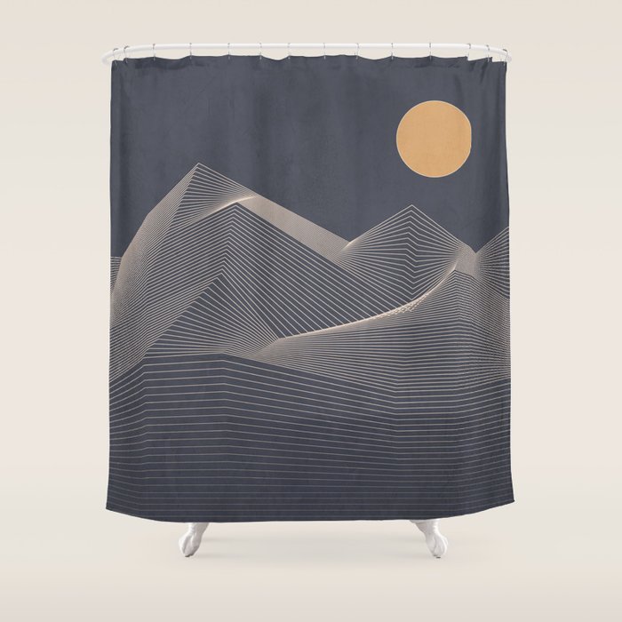 Abstract Mountains 2 Shower Curtain Gallery Image 1