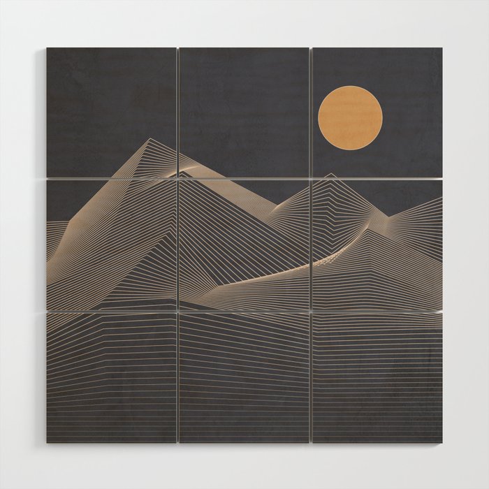 Abstract Mountains 2 Wood Wall Art Gallery Image 1