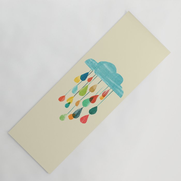cloudy with a chance of rainbow Yoga Mat Gallery Image 1