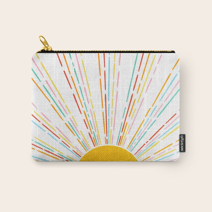 Retro Sunburst: Rainbow Edition Carry All Pouch Gallery Image 1