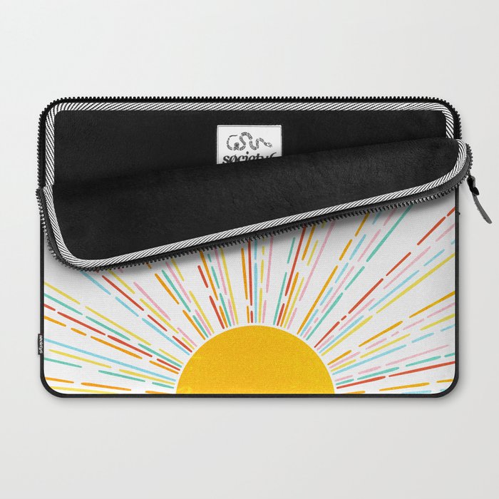 Retro Sunburst: Rainbow Edition Laptop Sleeve Gallery Image 2