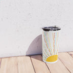 Retro Sunburst: Rainbow Edition Travel Mug Gallery Image 4