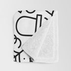 Fun halloween cartoon doodle art pattern Throw Blanket Gallery Image 3