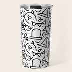 Fun halloween cartoon doodle art pattern Travel Mug Gallery Image 1